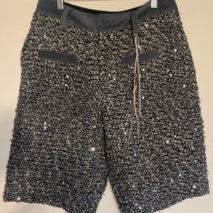 MUKZIN black and gray tweed shorts 
Hip preppy stylish evening